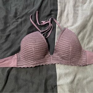 Shade & Shore Mauve Crochet Bikini Top